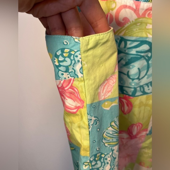 Lilly Pulitzer Vintage White Label Patchwork Dress Sz 14 - Picture 8 of 10